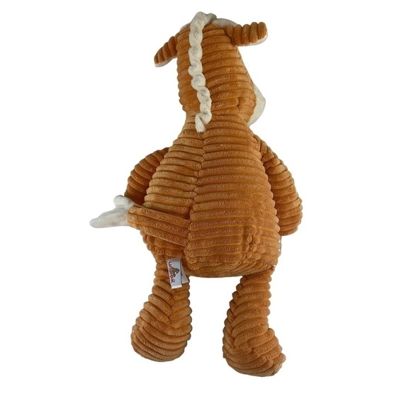 Unipak Giraffe Kordy Corduroy Stuffed Animal Chenille Orange Plush Toy - Picture 5 of 9